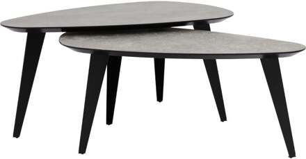 Trendhopper Salontafelset Luna Niervorm 95/95 cm Multi - - Breedte: