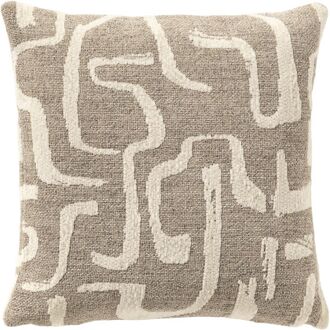 Trendhopper Sierkussen Emilio 45x45 cm Plaza Taupe - - Breedte: 45.00 cm