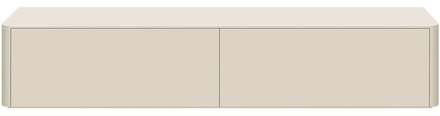 Trendhopper Tv-meubel Moiano afgerond beige 200 cm - - Breedte: 200.00 cm