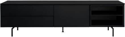 Trendhopper Tv-meubel Plain Zwart - - Breedte: 210.00 cm