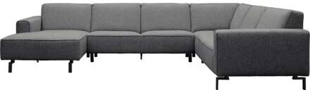 Trendhopper U-bank Vik Nero Grey rechts - - Breedte: 343.00 cm