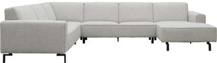 Trendhopper U-bank Vik Nero Lightgrey links - - Breedte: 343.00 cm