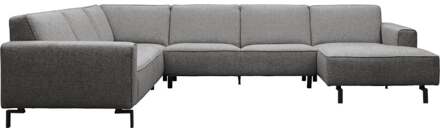 Trendhopper U-bank Vik Nero Steel links - - Breedte: 343.00 cm