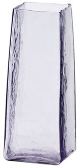 Trendhopper Vaas 10x10x25 cm IDUNA glas lila - - Breedte: 10.00 cm