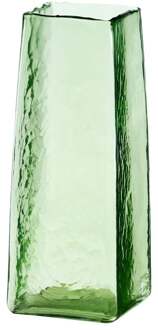 Trendhopper Vaas 10x10x25 cm IDUNA glas olijf groen - - Breedte: 10.00 cm