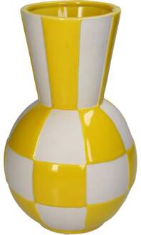 Trendhopper Vaas Blocks Geel - - Breedte: 16.40 cm