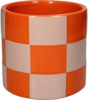 Trendhopper Vaas Blocks oranje - - Breedte: 13.70 cm