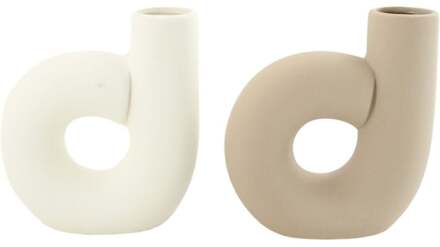 Trendhopper Vaas Curl set van 2 - - Breedte: 5.00 cm