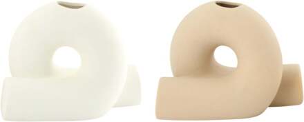 Trendhopper Vaas Curly set van 2 - - Breedte: 11.50 cm