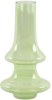 Trendhopper Vaas (D)18,5x35,5 cm NIANA glas olie gras groen - - Breedte: 18.50 cm