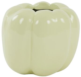 Trendhopper Vaas deco 25x25x21 cm BELLPEPPER glans licht geel - - Breedte: 25.00 cm