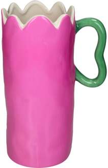 Trendhopper Vaas Dolomite roze - - Breedte: 11.50 cm