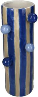 Trendhopper Vaas Kenji Blauw 25 cm hoog - - Breedte: 8.00 cm