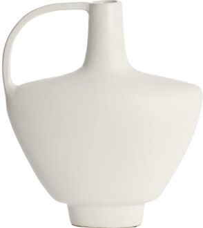 Trendhopper Vaas Ozzero Keramiek Wit 37 Cm - - Breedte: 32.00 cm