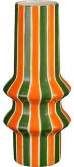 Trendhopper Vaas stripes groen - - Breedte: