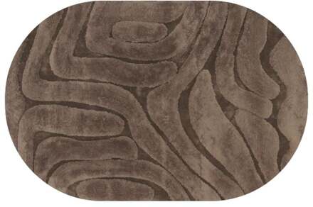 Trendhopper Vloerkleed Chase ovaal bruin 18 - - Breedte: