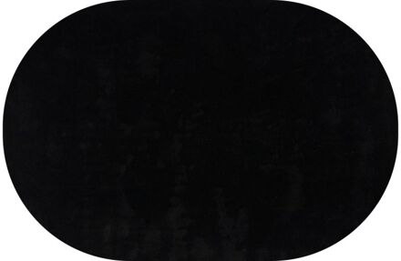Trendhopper Vloerkleed Cowan ovaal zwart 25 - - Breedte: