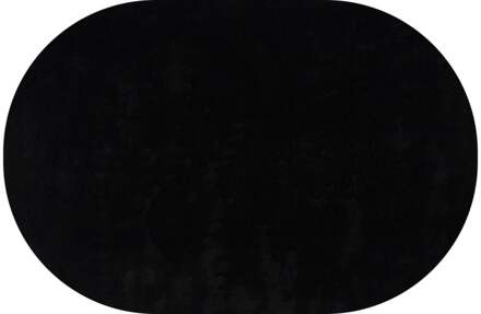 Trendhopper Vloerkleed Cowan zwart 130x190 ovaal - - Breedte: 130.00 cm