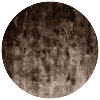 Trendhopper Vloerkleed Leya rond taupe 17 - - Breedte: