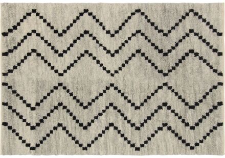 Trendhopper Vloerkleed Nancho zwart-wit 160x230 - - Breedte: 160.00 cm