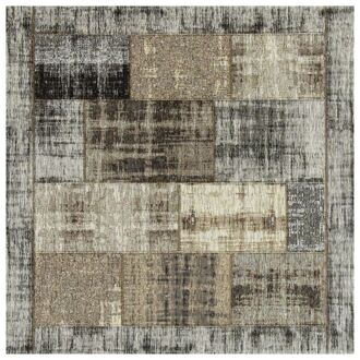 Trendhopper Vloerkleed Pablo taupe 200x200 - - Breedte: 200.00 cm