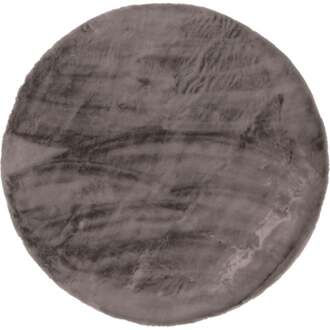 Trendhopper Vloerkleed Perry grijs 80 rond - - Breedte: 80.00 cm