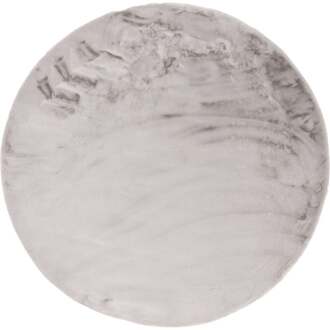 Trendhopper Vloerkleed Perry lichtgrijs 160 rond - - Breedte: 160.00 cm