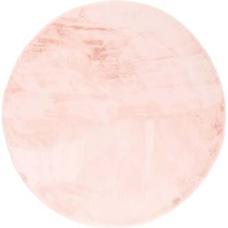 Trendhopper Vloerkleed Perry roze 80 rond - - Breedte: 80.00 cm