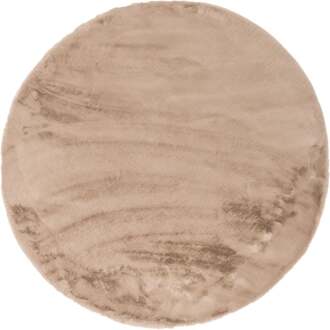 Trendhopper Vloerkleed Perry taupe 160 rond - - Breedte: 160.00 cm