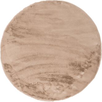Trendhopper Vloerkleed Perry taupe 80 rond - - Breedte: 80.00 cm