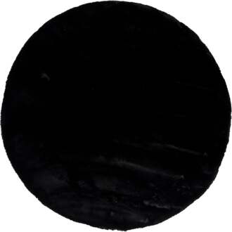Trendhopper Vloerkleed Perry zwart 160 rond - - Breedte: 160.00 cm