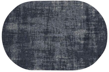 Trendhopper Vloerkleed Rovinj ovaal donkerblauw 35 - - Breedte: