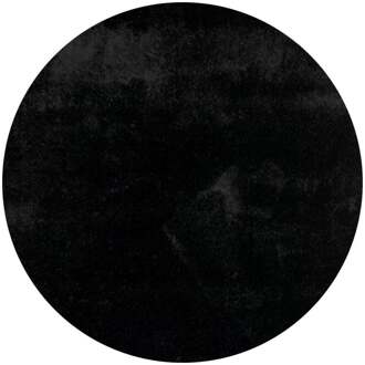 Trendhopper Vloerkleed Vernissage rond zwart 25 - - Breedte: