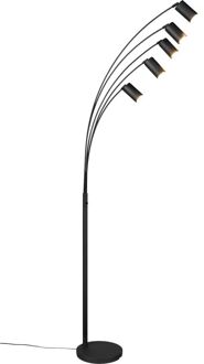 Trendhopper Vloerlamp Mikay 5 lichts Zwart - - Breedte: 80.00 cm