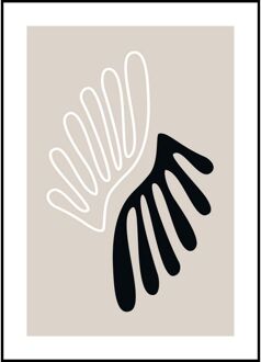 Trendhopper Wanddecoratie Leaf 50x70 Multi - - Breedte: 70.00 cm