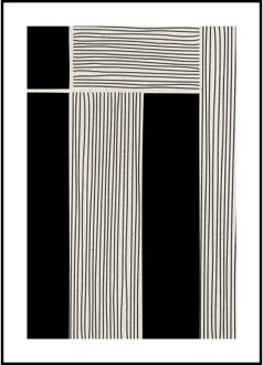 Trendhopper Wanddecoratie Ribbing 50x70 Multi - - Breedte: 70.00 cm