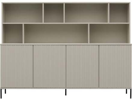 Trendhopper Wandkast Gravure New Grenen Dust - - Breedte: 200.00 cm