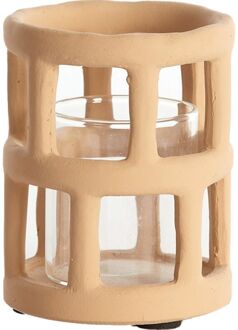 Trendhopper Waxinelichthouder Alimos Licht Terra Glas 10 Cm - - Breedte: 8.50 cm