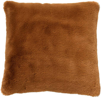 Trendhopper ZAYA - Sierkussen unikleur 60x60 cm Tobacco Brown - supe Bruin