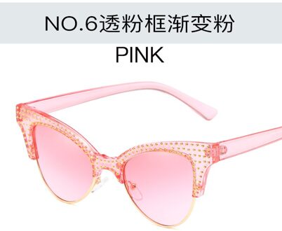Trending producten semi-randloze plastic zonnebril vrouwen street style cat eye accessoires dames zomer bril uv40 NO6