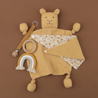Trendy Bohemian Baby Cadeauset in Warme Mosterdgeeltinten Mosterdgeel / Geel