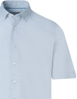 Trendy overhemd korte mouw Blauw - L