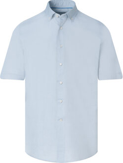 Trendy overhemd met korte mouwen Blauw - L