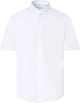 Trendy overhemd met korte mouwen Wit - XL