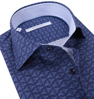 trendy overhemd met lange mouwen Blauw - S