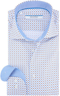 trendy overhemd met lange mouwen Blauw - XL