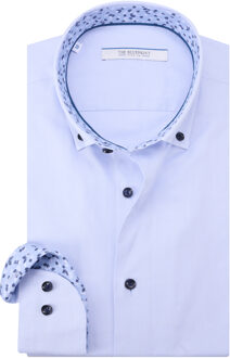 trendy overhemd met lange mouwen Blauw - XXL