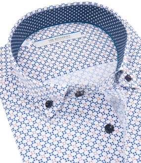 Trendy overhemd met lange mouwen Blauw - XXL