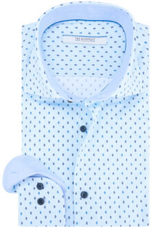 trendy overhemd met lange mouwen Blauw - XXL