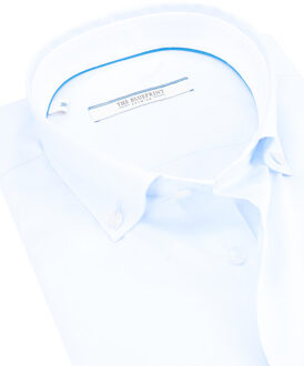 trendy overhemd met lange mouwen Blauw - XXL